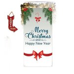 Nikcorp Božićni banner za vrata Merry Christmas, velika vanjska dekoracija za zid, otporan na vremenske uvjete, 185x90 cm