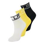 Lauren Ralph Lauren Čarape žuta / crna / bijela