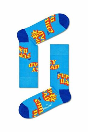 Čarape Happy Socks Number One Dad boja: tirkizna - tirkizna. Visoke čarape iz kolekcije Happy Socks. Model izrađen od elastičnog materijala s uzorkom.
