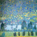 Slika reprodukcija 50x50 cm Lake, Gustav Klimt – Fedkolor