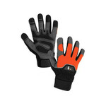 PUNO rukavice, kombinirane, narančasto-crne, veličina 10