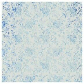 Click Props Background Vinyl with Print Faded Roses Blue 1