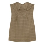 Pull&amp;Bear Ljetna haljina sivkasto bež / svijetlosmeđa / tamno smeđa