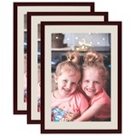 Okviri za fotografije 3 kom za zid/stol tamnocrveni 59 4x84 cm