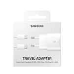 Samsung Fast Charger EP-TA800XBE Type-C 25W +Type-C kabel bijeli