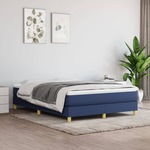 Okvir za krevet s oprugama plavi 140x200 cm od tkanine