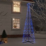 vidaXL Stožasto božićno drvce plavo 500 LED žarulja 100 x 300 cm