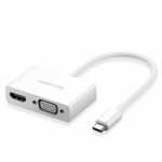 UGREEN MM123 adapter video converter USB Type C - HDMI / VGA white
