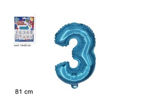 Balon folijski broj 3 plavi
