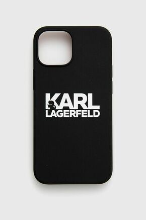 Etui za telefon Karl Lagerfeld iPhone 13 Mini boja: crna - crna. Etui za iPhone iz kolekcije Karl Lagerfeld. Model izrađen od materijala s tiskom.