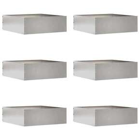 Ograda oko Travnjaka 6 pcs Srebrno 40 x 40 x 13 cm