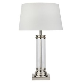 SEARCHLIGHT EU5141SS | Pedestal Searchlight stolna svjetiljka 62cm s prekidačem 1x E27 saten srebro