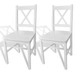 vidaXL Set blagovaonskih stolica, bijeli, 2 kom