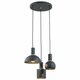 ARGON 1472 | Sines Argon visilice svjetiljka 3x E27 crno, mesing, crno