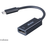 AKASA USB 3.1 Type C DisplayPort transformator Crno 15cm AK-CBCA05-15BK