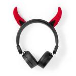 Nedis Danny Devil slušalice, 3.5 mm, crno-crvene, 85dB/mW