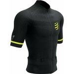 Compressport Trail Postural SS Top M Black/Safety Yellow L Majica za trčanje s kratkim rukavom