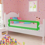 vidaXL Sigurnosna ogradica za dječji krevet zelena 120x42 cm poliester