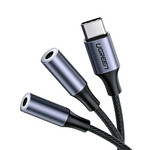Kabel UGREEN, USB C (M) na 2x 3.5mm (Ž), 20cm