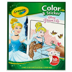 Disney Princeze: Bojanka sa naljepnicama - Crayola