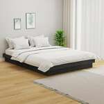 vidaXL Okvir za krevet od masivnog drva sivi 150 x 200 cm 5FT King