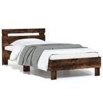 vidaXL Okvir za krevet s uzglavljem boja hrasta 90x200 cm drveni
