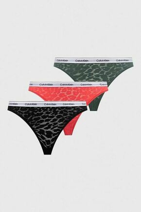 Calvin Klein Underwear Slip tamno zelena / roza / crna / bijela