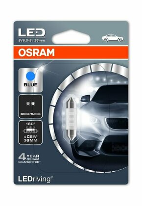 Osram LEDriving Standard SL festoon (C3W C5W C10W) LED žaruljaOsram LEDriving Standard SL festoon (C3W C5W C10W) LED bulb - 36mm - plava C5W-STBLUE-36-1