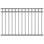 Panel za ogradu čelični 1 7 x 1 m crni