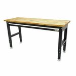 Radni stol podesiv po visini s radnom pločom od punog drva i ladicom 152 cm