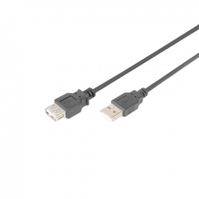 Digitus USB 2.0 produžetak [1x muški konektor USB 2.0 tipa a - 1x ženski konektor USB 2.0 tipa a] 3.00 m crna Digitus USB kabel USB 2.0 USB-A utikač