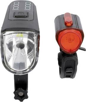 FISCHER FAHRRAD komplet svjetla za bicikl TWIN-60/30/15 LED crna