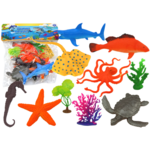 Set of Sea Animal Figurines 7 Pieces Aquatic Plants