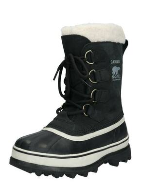 SOREL Čizme za snijeg 'Caribou' kameno siva / crna
