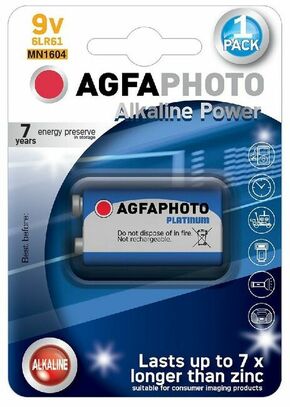 Agfa baterija alkalna 9V 6LR61