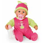 Bayer Design lutka First Words Baby 38cm, rozo-zelena