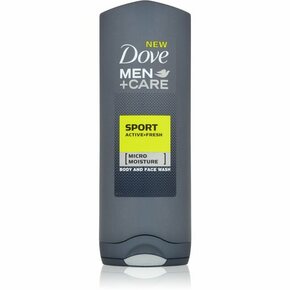 Dove Men+Care Active + Fresh gel za tuširanje za tijelo i lice 250 ml