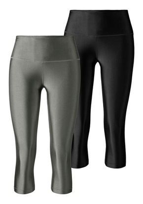 LASCANA ACTIVE Sportske hlače siva / crna
