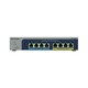 NETGEAR 8-port Ultra60 PoE++ Multi-Gigabit (2.5G) Ethernet Plus Switch Neupravljano L2/L3 2.5G Ethernet (100/1000/2500) Podrška za napajanje putem Etherneta (PoE) Sivo