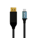 i-tec C31CBLDP60HZ2M prilagodnik za video kabel 2 m USB Tip-C DisplayPort Crno