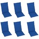 vidaXL Jastuci za vrtne stolice 6 kom kraljevski plavi 120 x 50 x 4 cm