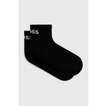 Čarape BOSS za muškarce, boja: crna - crna. Čarape iz kolekcije BOSS. Model izrađen od elastičnog, glatkog materijala. U setu dva para.