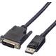 Roline DisplayPort / DVI adapterski kabel DisplayPort utikač, DVI-D 24+1-polni utikač 1.50 m crna 11.04.5775 sa zaštitom DisplayPort kabel
