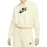 Ženski sportski pulover Nike Sportswear Club Fleece Oversized Crop Hoodie - coconut milk/black