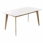 Blagovaonski stol s bijelom pločom stola 90x160 cm – Tomasucci