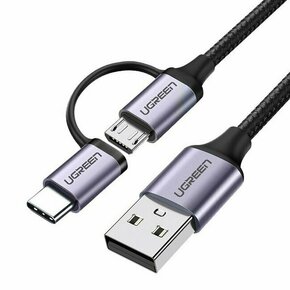 2u1 USB kabel UGREEN Type-C / Micro USB