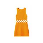 MANGO Pletena haljina narančasta
