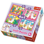 Odmor ljama puzzle 4u1 puzzle - Trefl