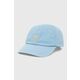 Pamučna kapa sa šiltom Tommy Hilfiger s aplikacijom - plava. Kapa s šiltom u stilu baseball iz kolekcije Tommy Hilfiger. Model izrađen od tkanine s aplikacijom. Izuzetno prozračni, udobni materijal.
