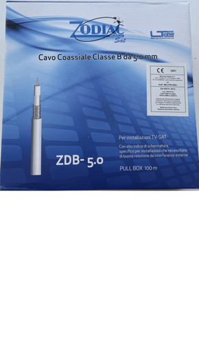 COAX kabel 5 mm 75 ohm ZODIAC ZDB-5.0